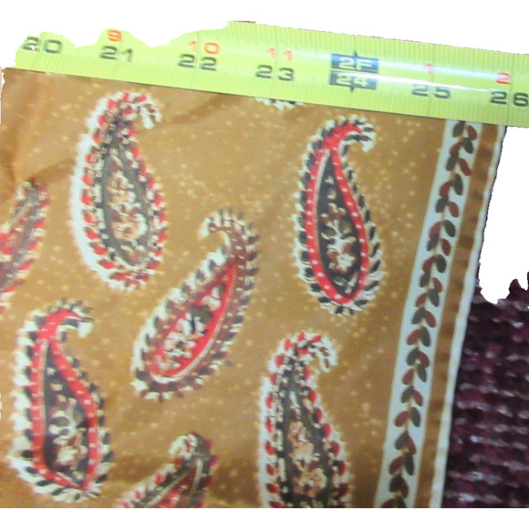 Vintage Vera Neumann Scarf 26” Square Brown Paisley Signed 100% Acetate Japan - Picture 6 of 6
